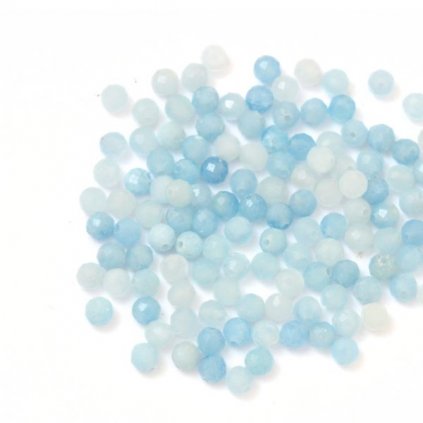 Akvamarín 3mm brúsený (1ks)