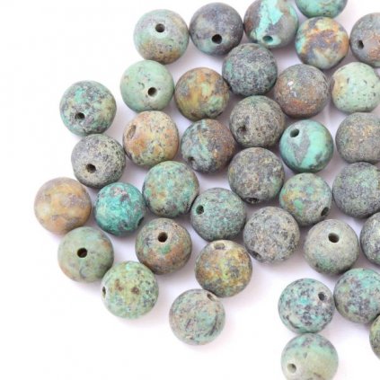 Tyrkys africký 8mm matný (1ks)