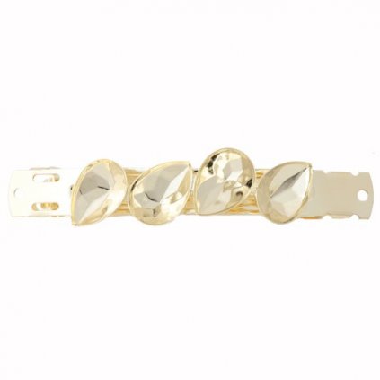 Francúzska spona Pear 4x / 14mm gold plating 24kt