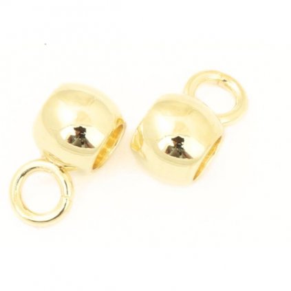 Guľôčka s otváracím očkom 6mm chirurgická oceľ gold plating 24kt