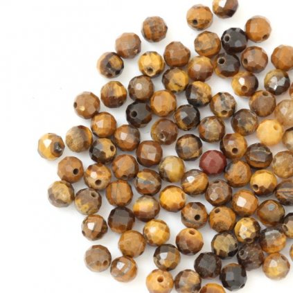 Tigrie oko brúsené 4mm (1ks)