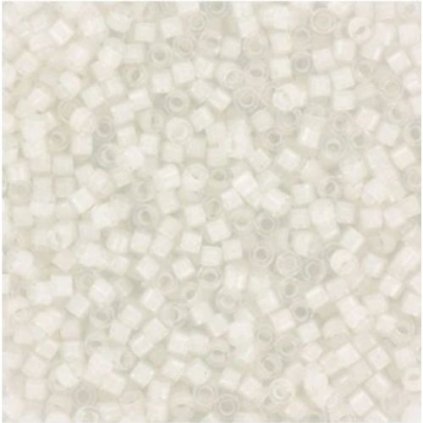 Miyuki Delica 11/0 white lined ab crystal (DB-66)