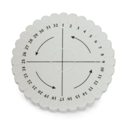 Kumihimo disk 100/10mm biela