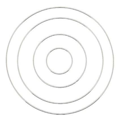 Kovový dekoračný kruh 150mm strieborná