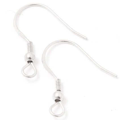 Afroháčik 20mm chirurgická oceľ striebro clear