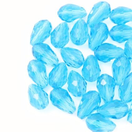 Korálok brúsený hruška 15/10mm aquamarine