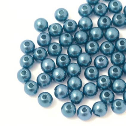 Plastová korálka gulička 8mm slate blue (5g)