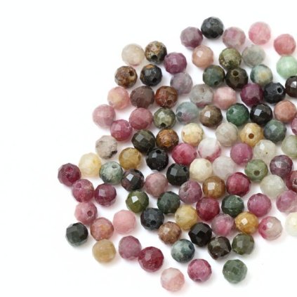 Turmalín brúsený 4mm (1ks)