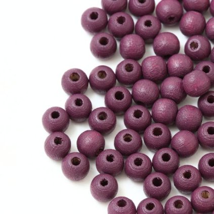 Korálik drevený 6mm fialová 857L