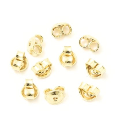 Náušnicová zarážka 4mm Ag925 gold plating 24kt