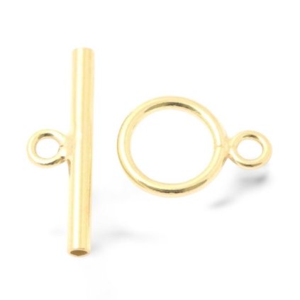 Americká záponka 19/10mm Ag925 gold plating 24kt