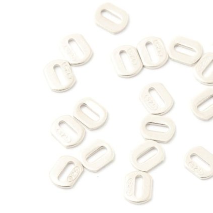 Oválok s označením 4,3/3,3mm Ag925 ródium