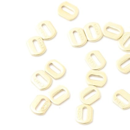 Oválok s označením 4,3/3,3mm Ag925 gold plating 24kt