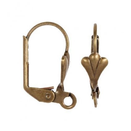 Háčik zatvárací s mušlí staré zlato