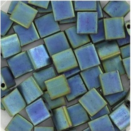 Miyuki Tila 5/5mm metallic matte iris blue green (TL-2064)