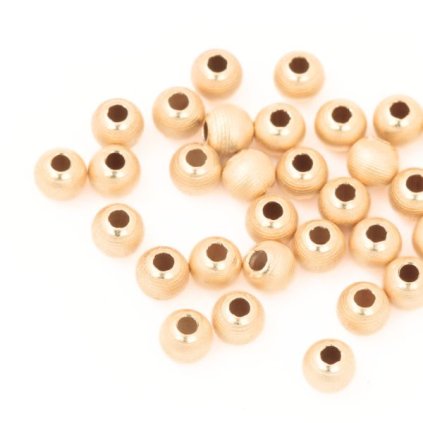 Korálik gulička MAT 4mm Ag925 rose gold