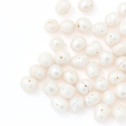 Riečna perla 8/7mm krémová (1ks)