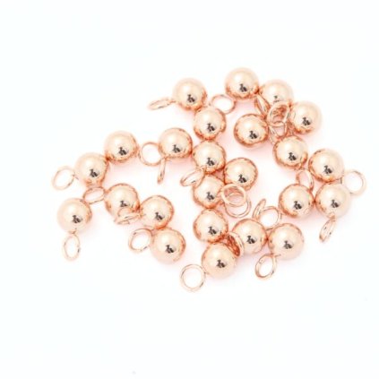 Koncovka na adjustačnú retiazku 4mm chirurgická oceľ rose gold