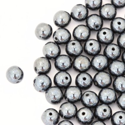 Korálok krčený gulička 6mm hematit 23980/14400 (40ks)