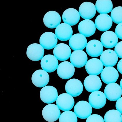 Korálik krčený gulička 6mm modrá 92927/Neon Bondeli (40ks)