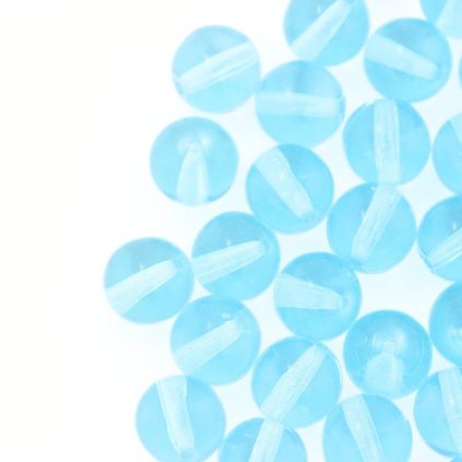 Korálik krčený gulička 8mm aquamarine 60000 (20ks)