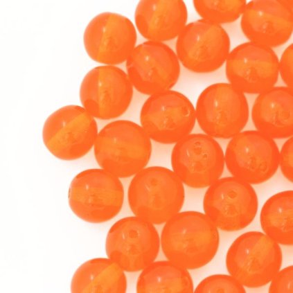 Korálik krčený gulička 8mm oranžová 90020 (20ks)