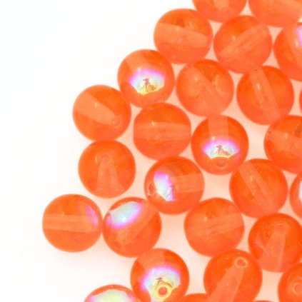 Korálik krčený gulička 8mm oranžová AB 90020/28701 (20ks)
