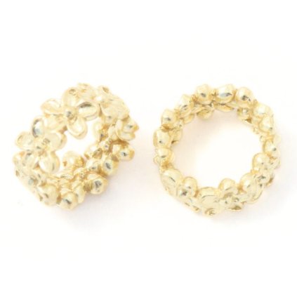 Rondelka kvietok 7,5mm Ag925 gold plating 24kt