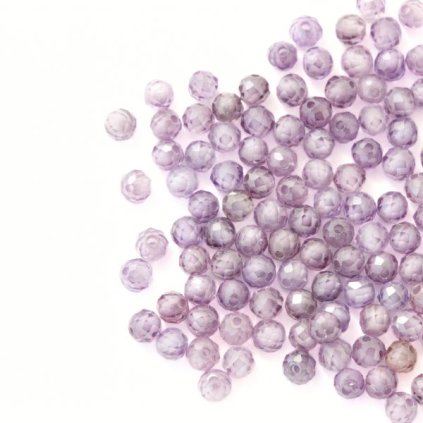 Kubická Zirconia 3mm brúsená fialová (10ks)