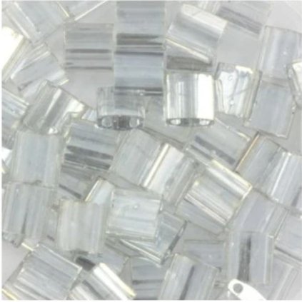 Miyuki Tila 5/5mm transparant luster silver gray gold (TL-1881)