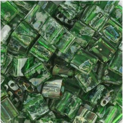 Miyuki Tila 5/5mm transparant green picasso (TL-4507)