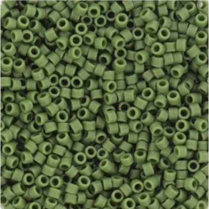 Miyuki Delica 11/0 opaque glazed frosted dark green (DB-2291)