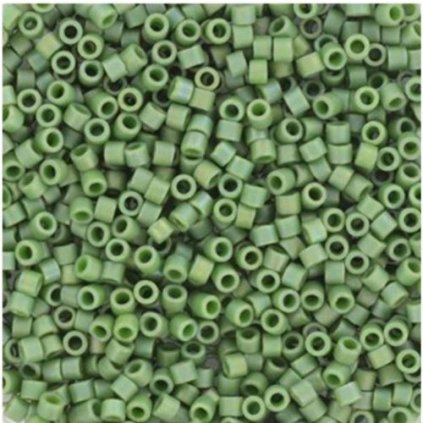 Miyuki Delica 11/0 opaque glazed frosted rainbow shamrock (DB-2312)