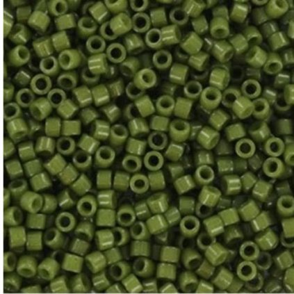 Miyuki Delica 11/0 duracoat opaque dyed moss green (DB-2357)