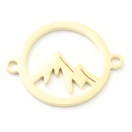 Medzidiel hory 19/15mm chirurgická oceľ gold plating 24kt