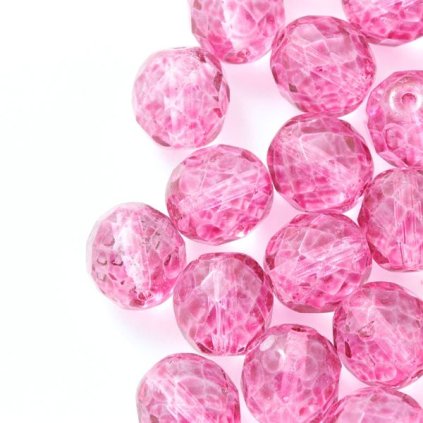 Korálky brúsené 10mm fuchsia 85501 (15ks)