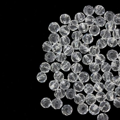 Brúsené korálky slávik 4/3mm crystal (8g)