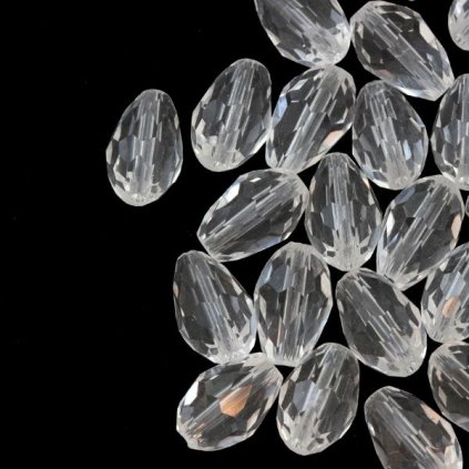 Korálok brúsený hruška 11/8mm crystal (10ks)
