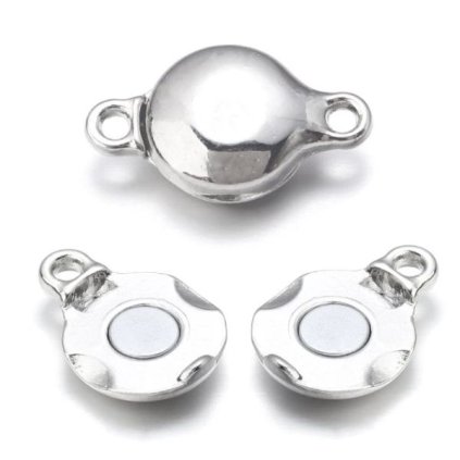 Magnetická záponka kruh 13mm platina