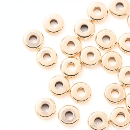 Medzidiel rondelka 6/2mm chirurgická oceľ rose gold