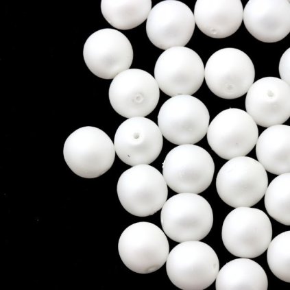 Vosková perla gulička 8mm biela mat 70041 (10ks)