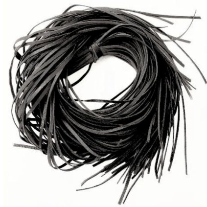 Koža hranatá 2mm/60cm čierna