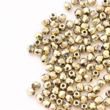 Korálky brúsené 3mm gold 26443 (50ks)