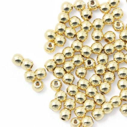 Hematit 4mm zlatý (1ks)