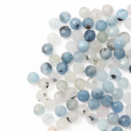 Akvamarín 4mm brúsený (1ks)