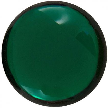 Kabošon BRILLANT chlieb 12mm smaragd