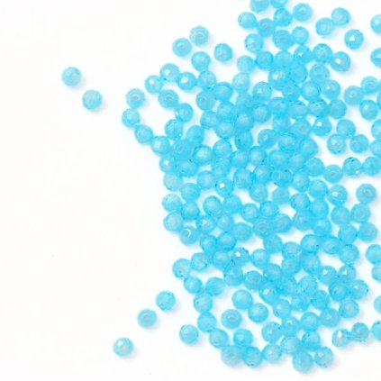 Kubická Zirconia 2mm brúsená light sky blue (10ks)