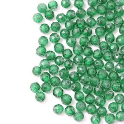 Kubická Zirconia 3mm brúsená emerald (10ks)