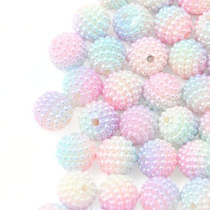 Plastová gulička bubble 10mm light pink (1ks)