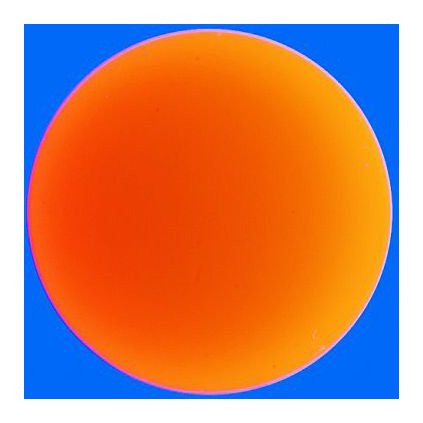 Kabošon VELLUTO krúžok 18 mm UV oranžová